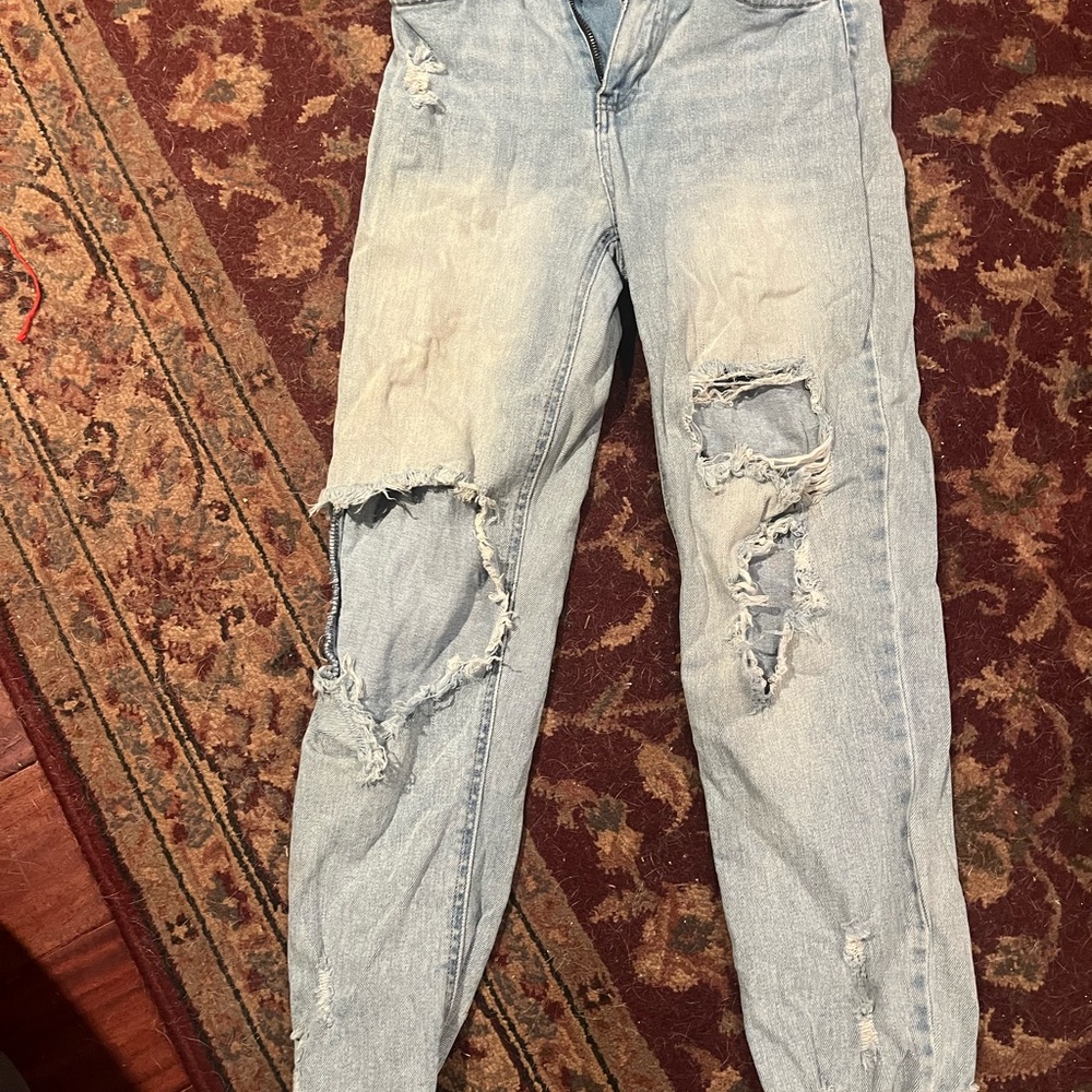 Cotton On Light Blue Distressed Jeans Size 4